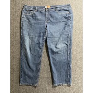 Just My Size Womens Plus Short Classic Fit Straight Leg Blue Denim Jeans 26W